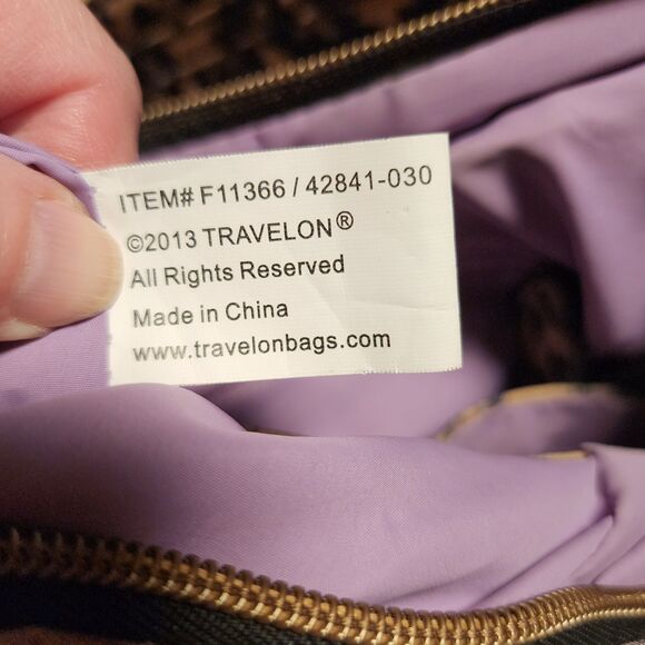 Travelon Animal Print Crossbody Bag - Picture 9 of 12